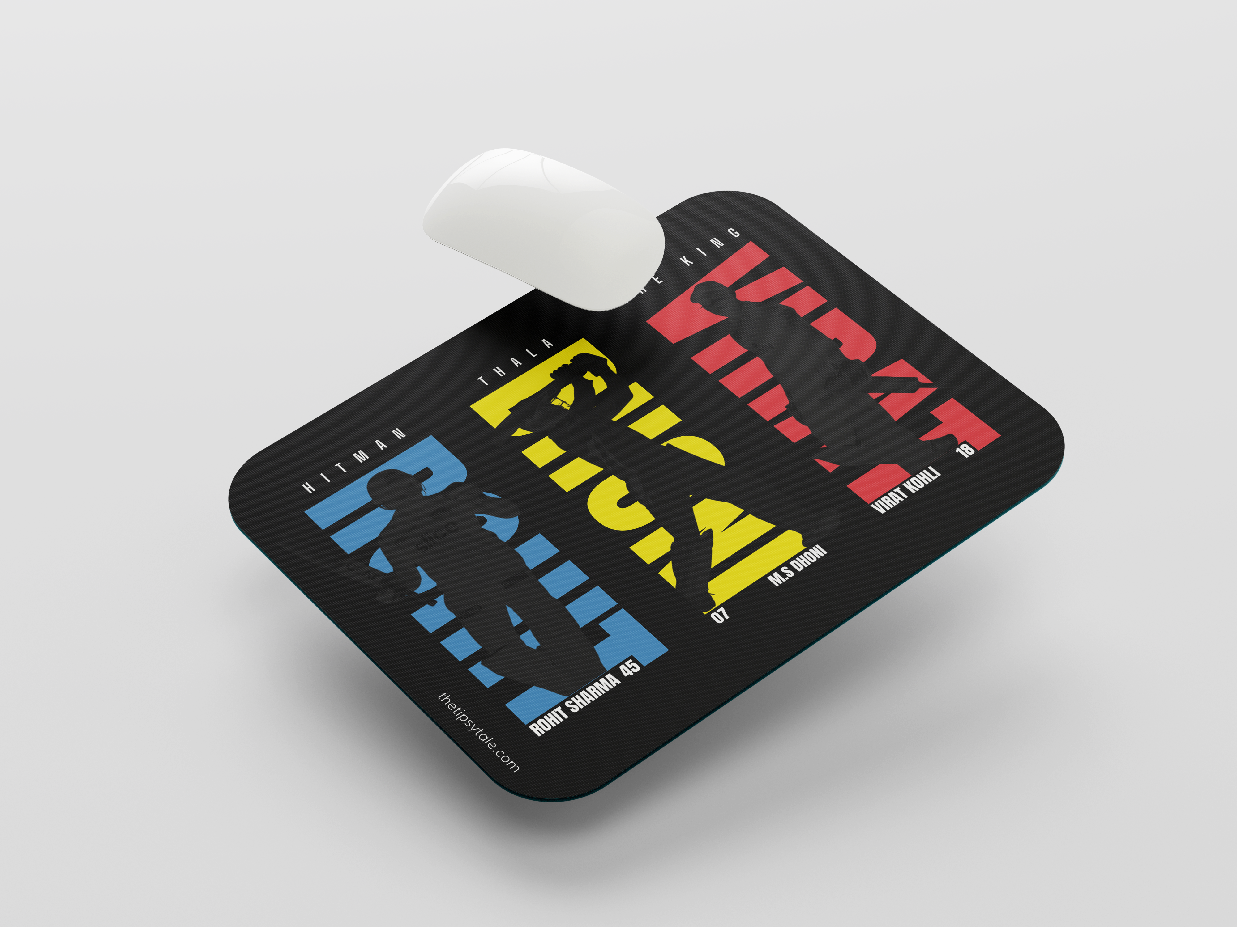 "Rohit + Dhoni + Virat = The Legends" Mousepad Enhance Your Workspace with Style