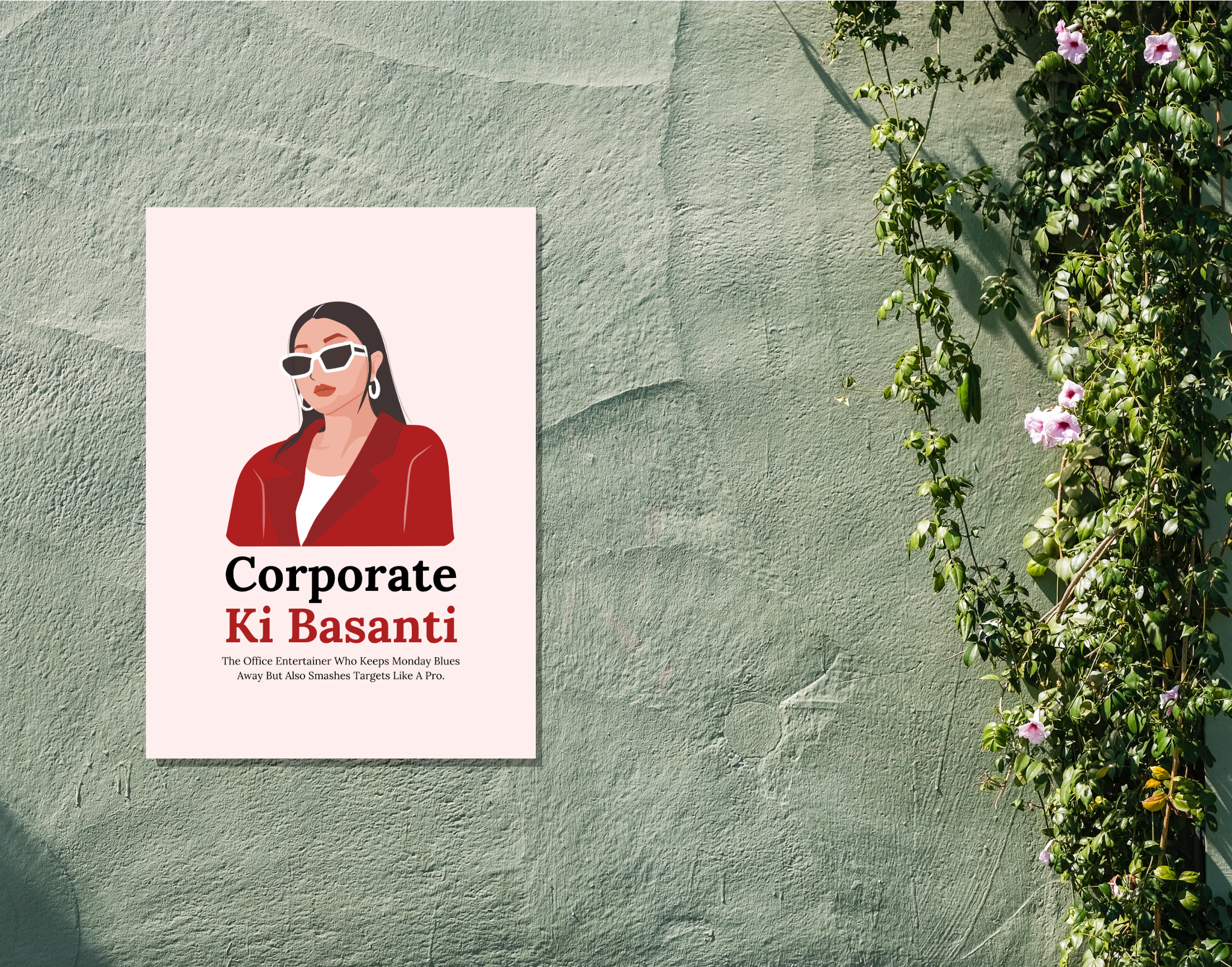 "CORPORATE KI BASANTI- Corporate edition"- Shiny & Sturdy Metallic Poster  Art That Pops & Sticks (Literally!)