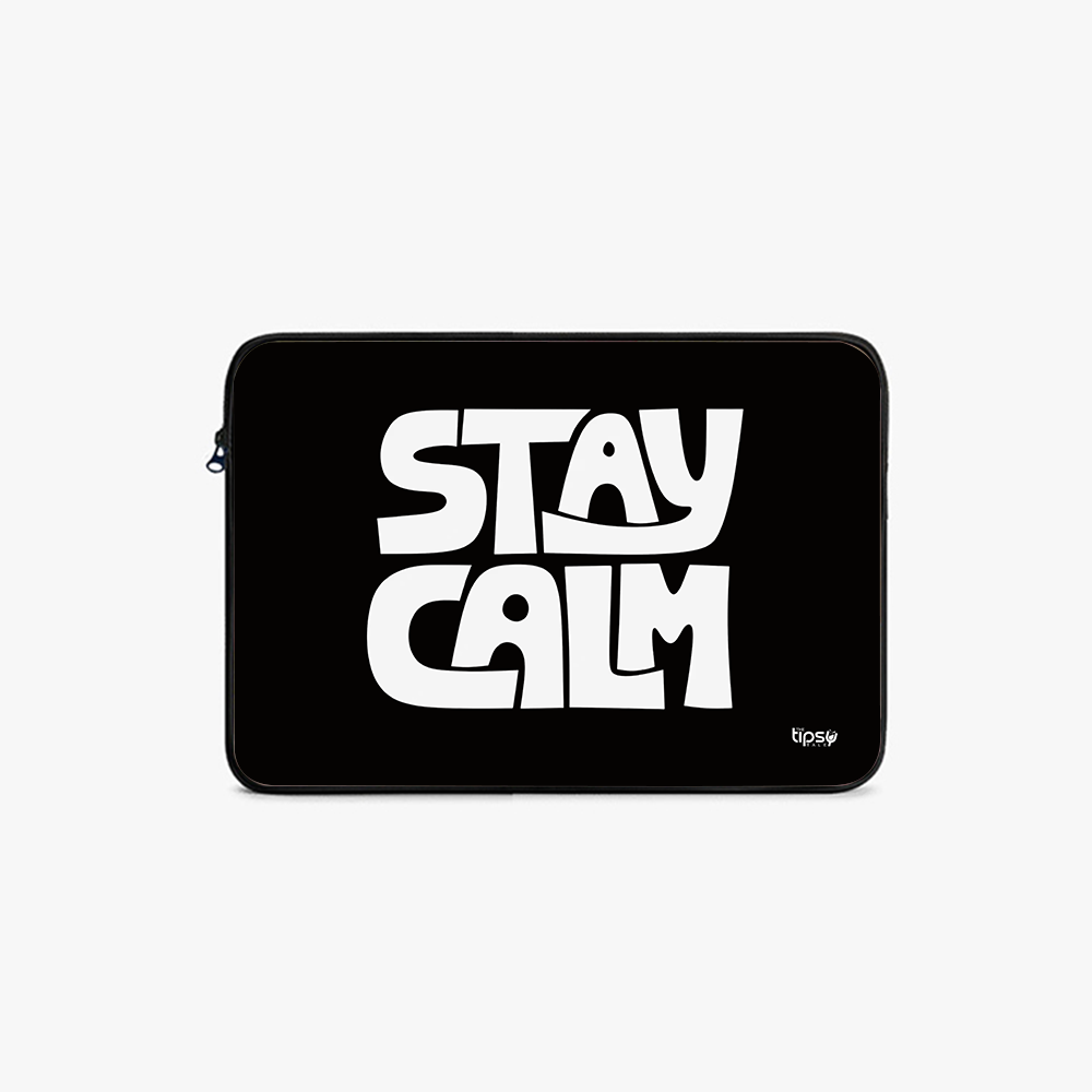 "STAY CALM" Laptop Sleeves:Bold Modern Design for Every Size