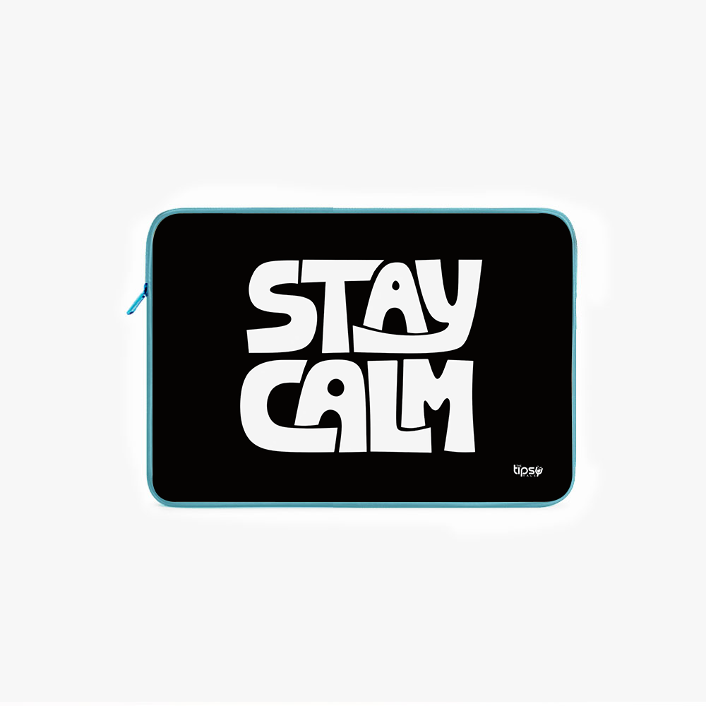 "STAY CALM" Laptop Sleeves:Bold Modern Design for Every Size
