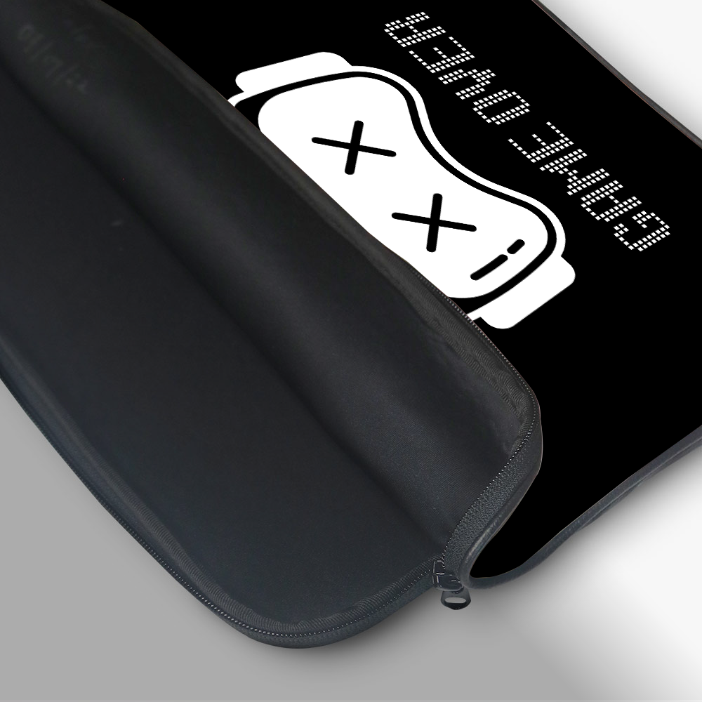 "GAME OVER - RESPAWN AGAIN" Laptop Sleeves:Bold Modern Design for Every Size