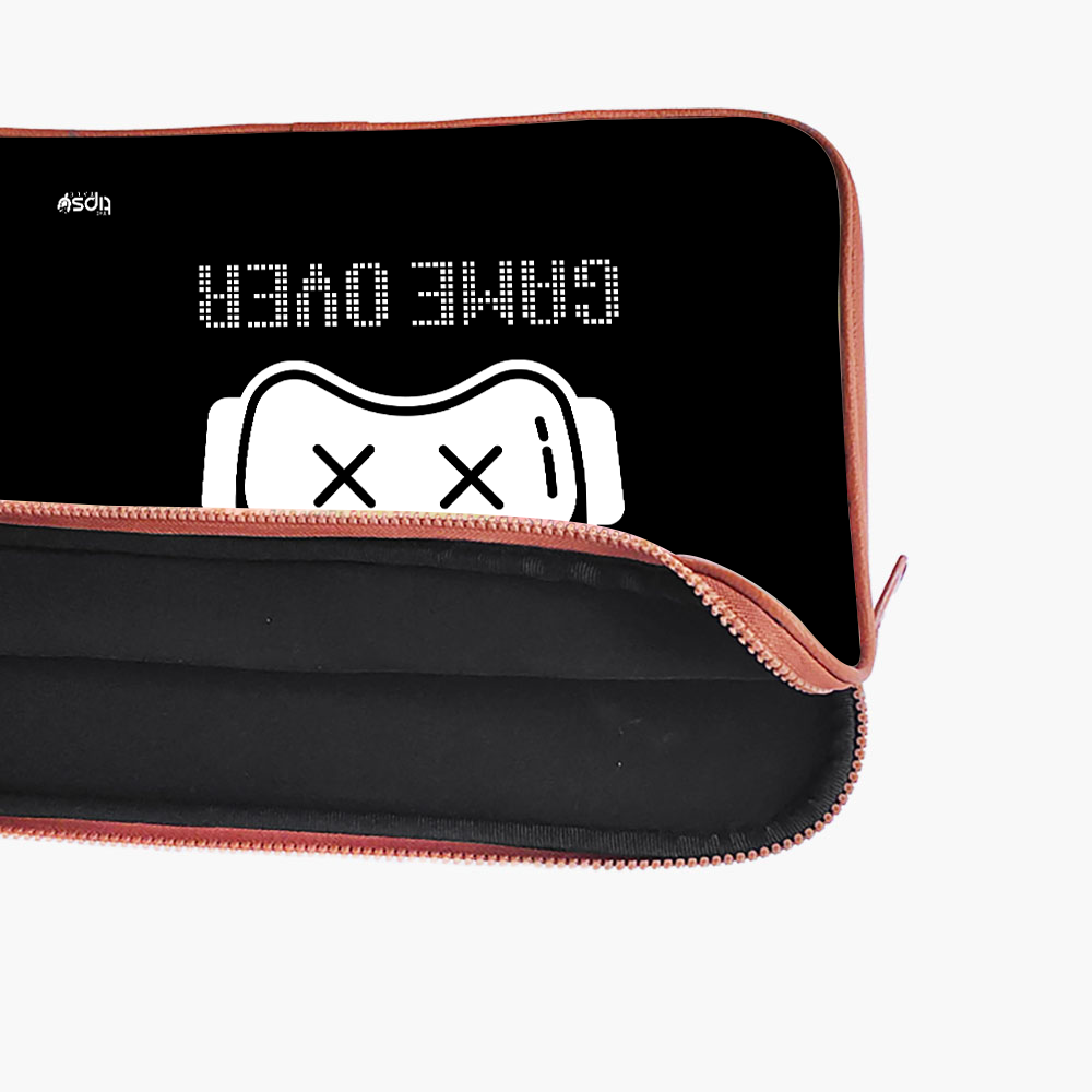 "GAME OVER - RESPAWN AGAIN" Laptop Sleeves:Bold Modern Design for Every Size
