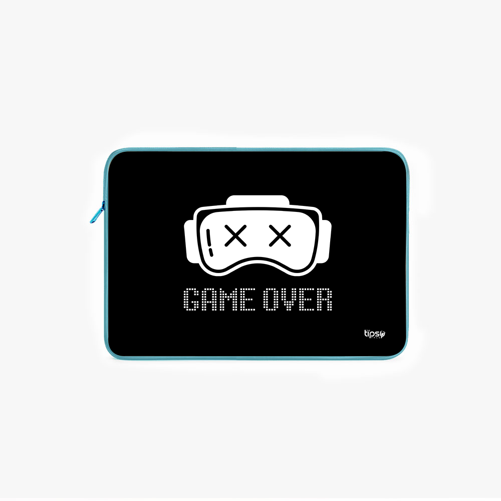 "GAME OVER - RESPAWN AGAIN" Laptop Sleeves:Bold Modern Design for Every Size