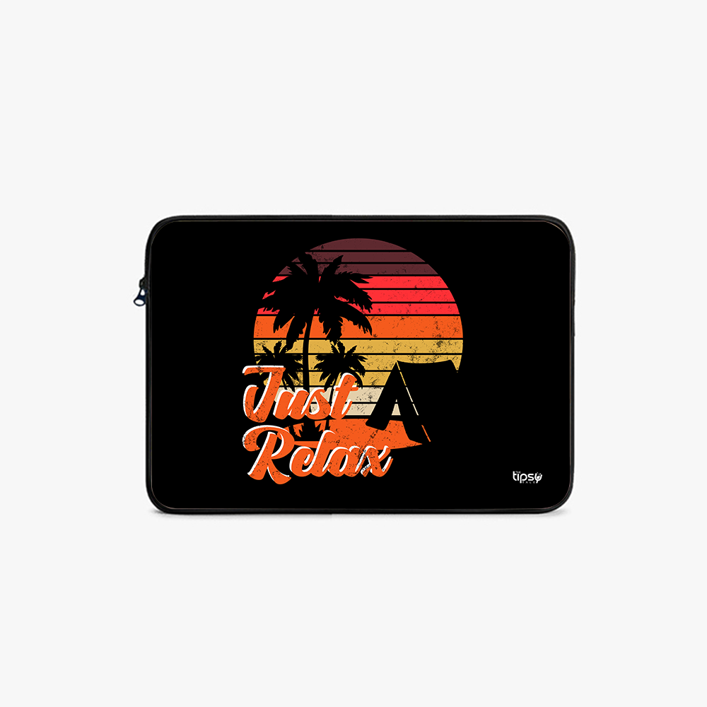 "JUST RELAX" Laptop Sleeves:Bold Modern Design for Every Size