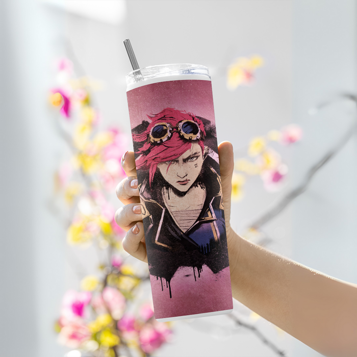 "VI - GRAFFITI" Tumbler with Metal Straw