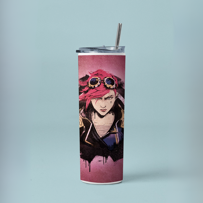 "VI - GRAFFITI" Tumbler with Metal Straw