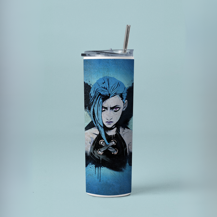 "JINX - GRAFFITI" Tumbler with Metal Straw