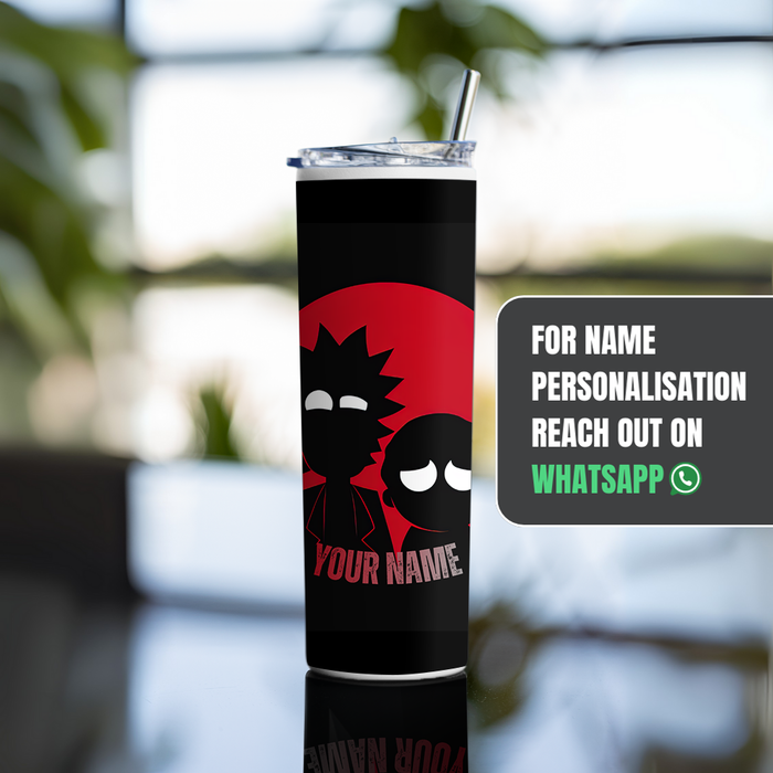 "RICK & MORTY THEME" Tumbler with Metal Straw