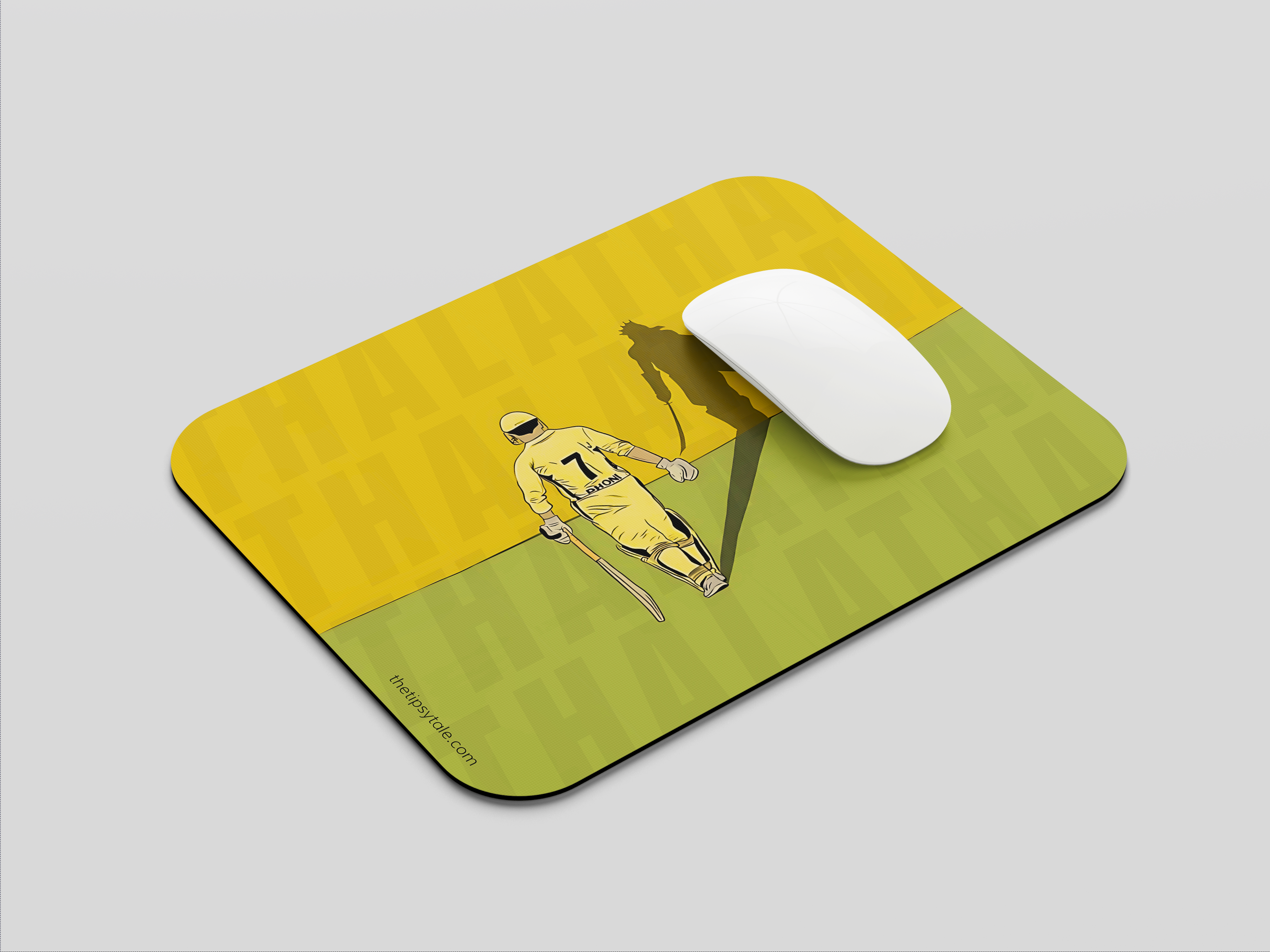 "THALA: THE YELLOW WARRIOR" Mousepad Enhance Your Workspace with Style