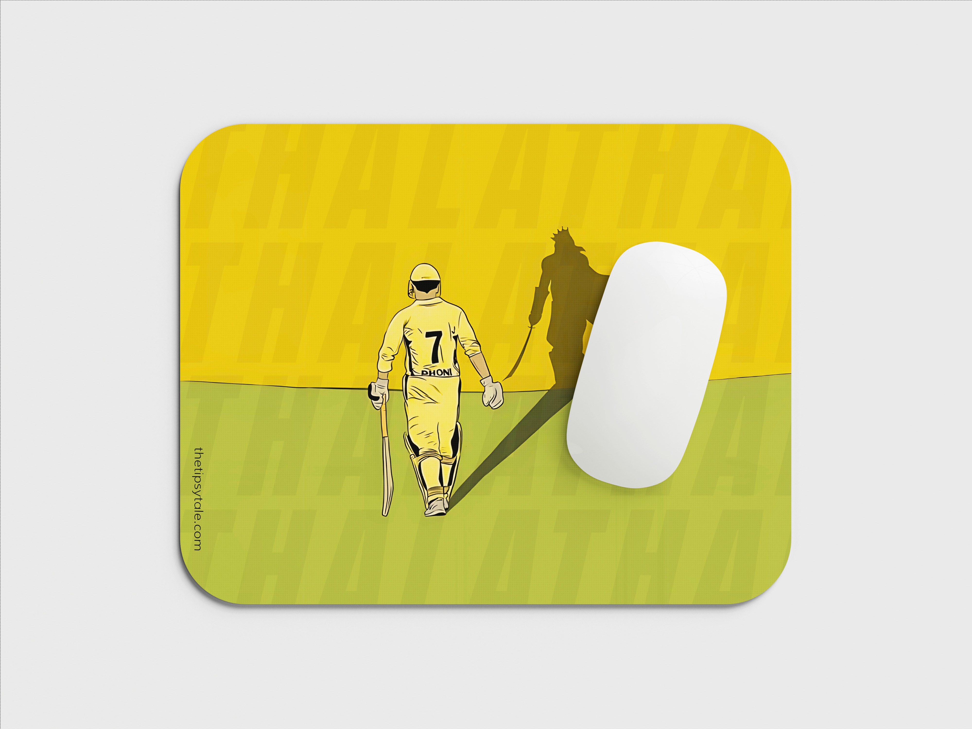 "THALA: THE YELLOW WARRIOR" Mousepad Enhance Your Workspace with Style