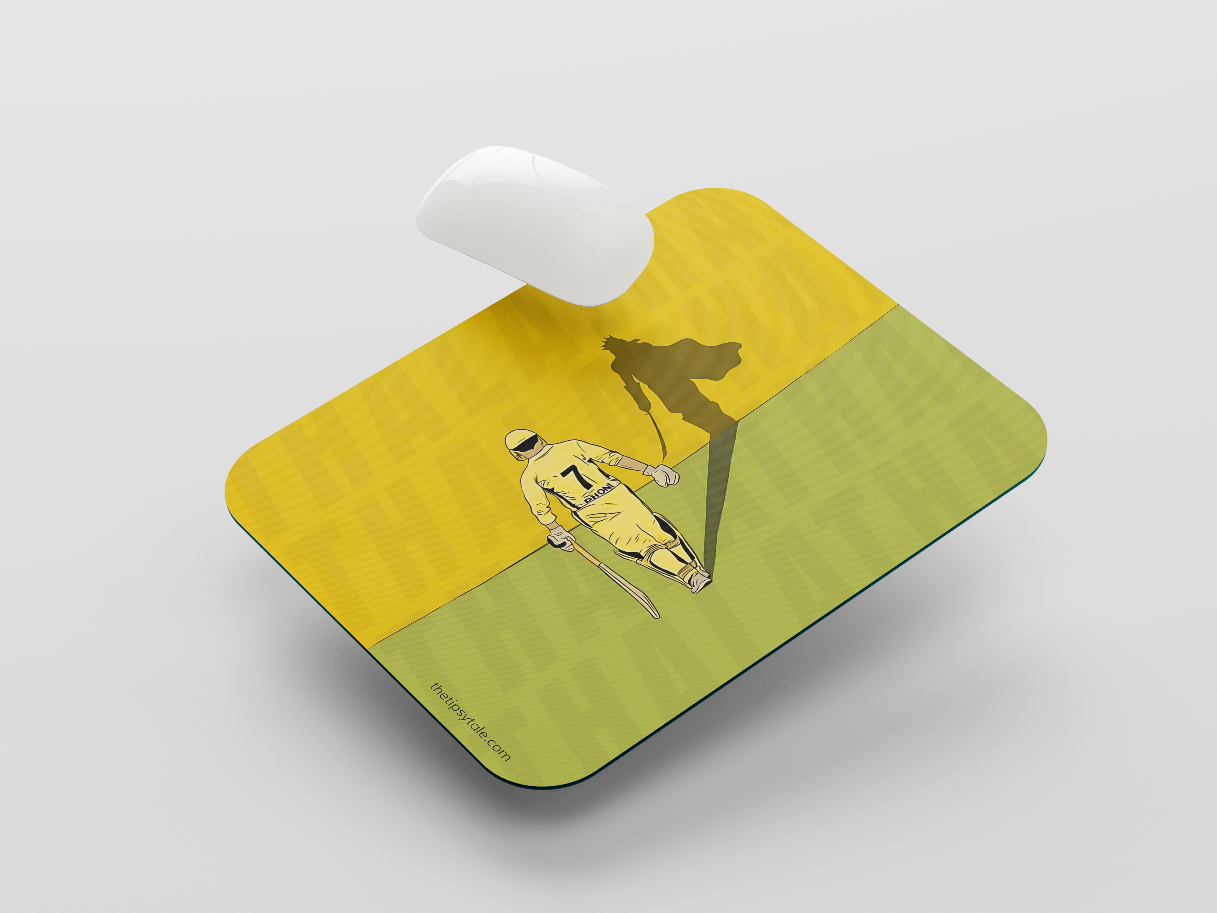 "THALA: THE YELLOW WARRIOR" Mousepad Enhance Your Workspace with Style