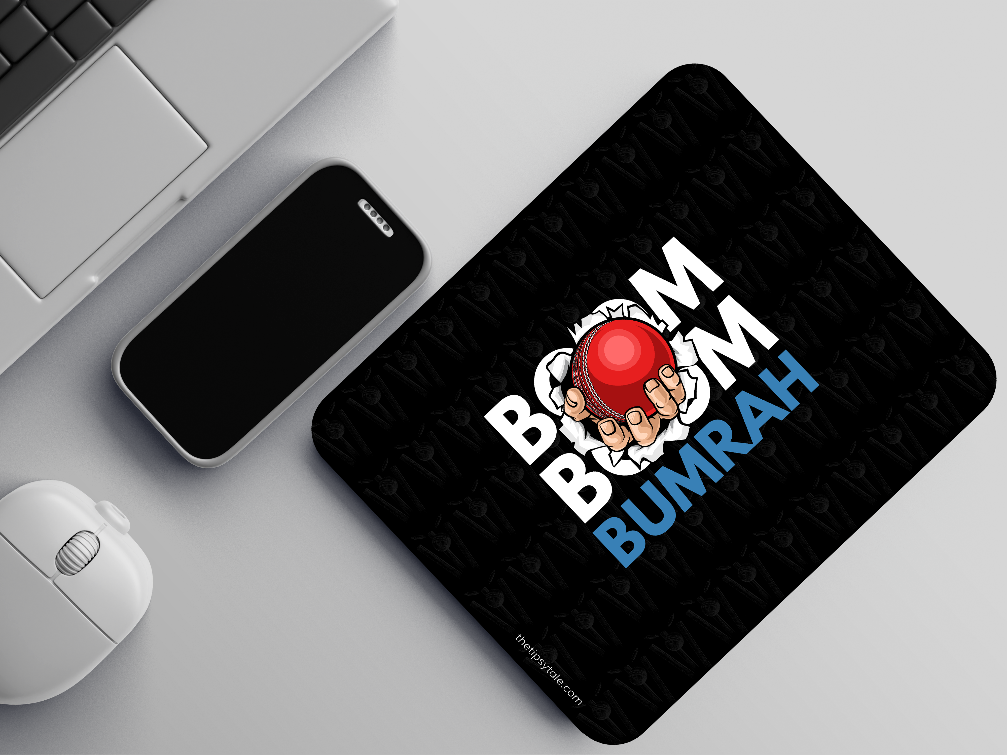 "BOOM BOOM BUMRAH" Mousepad Enhance Your Workspace with Style