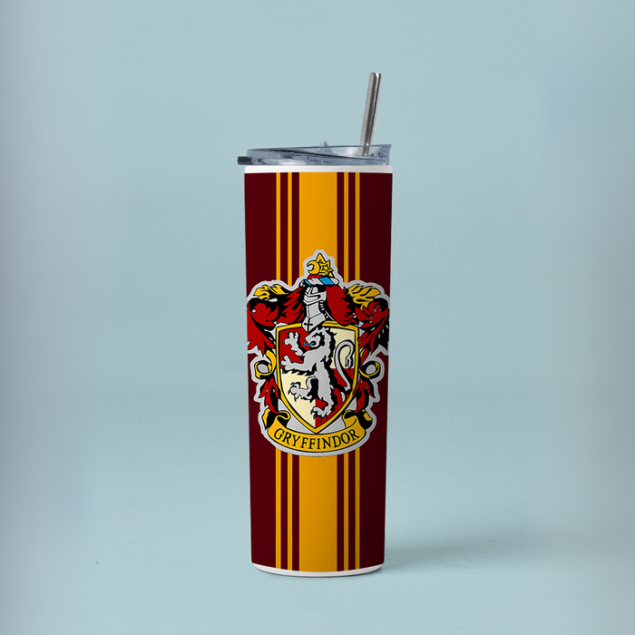 "GRYFFINDOR" Tumbler with Metal Straw