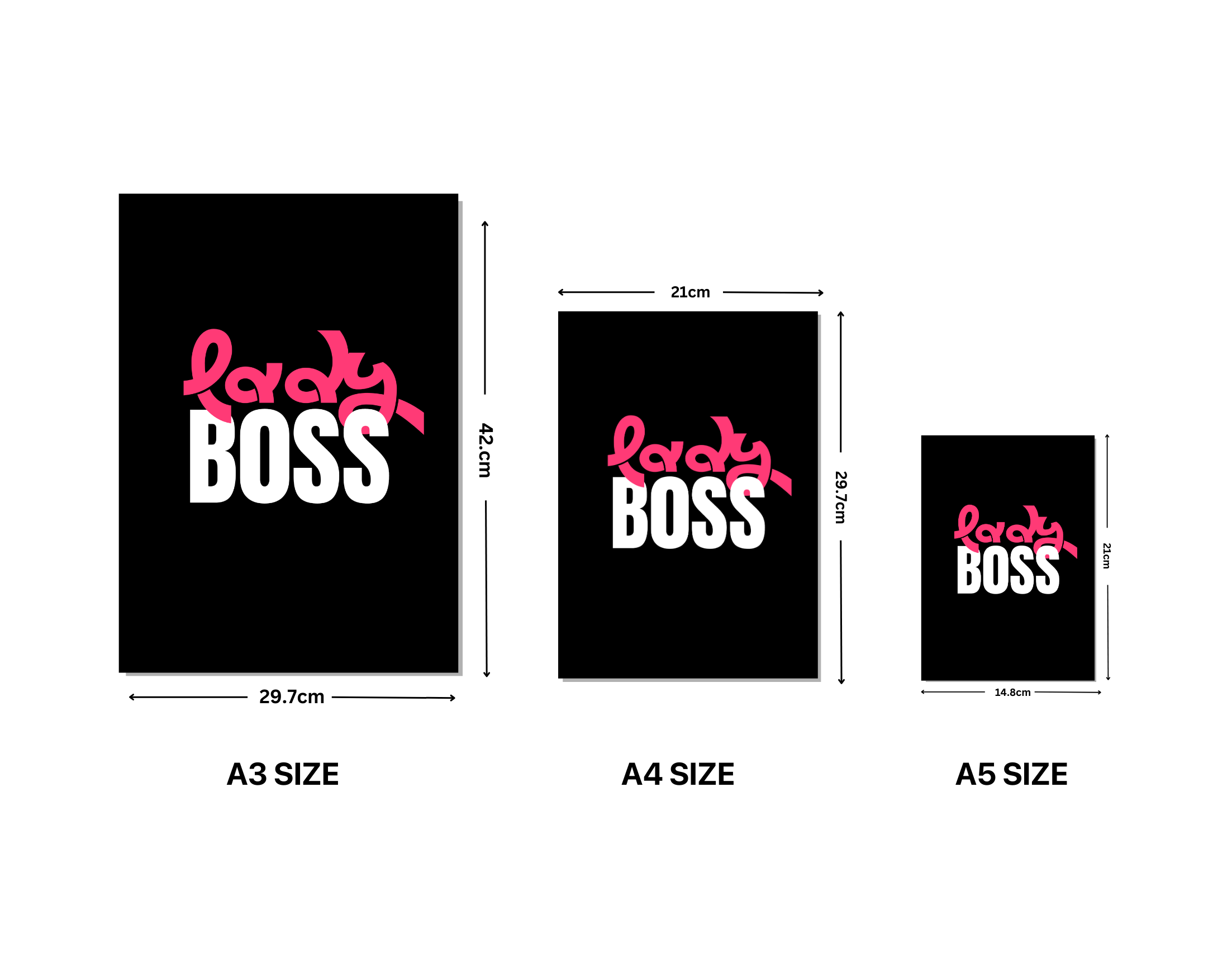"LADY BOSS -Corporate Edition"- Shiny & Sturdy Metallic Poster Art That Pops & Sticks (Literally!)