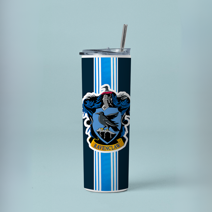 "RAVENCLAW" Tumbler with Metal Straw