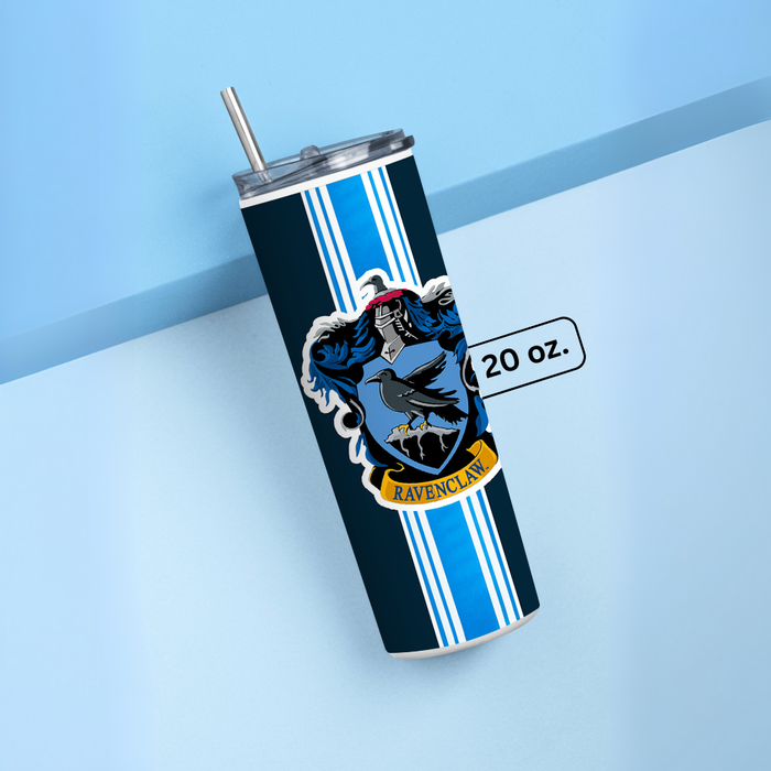 "RAVENCLAW" Tumbler with Metal Straw