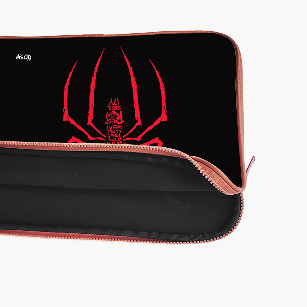 "SPIDER MAN'S MOTTO" Laptop Sleeves:Bold Modern Design for Every Size