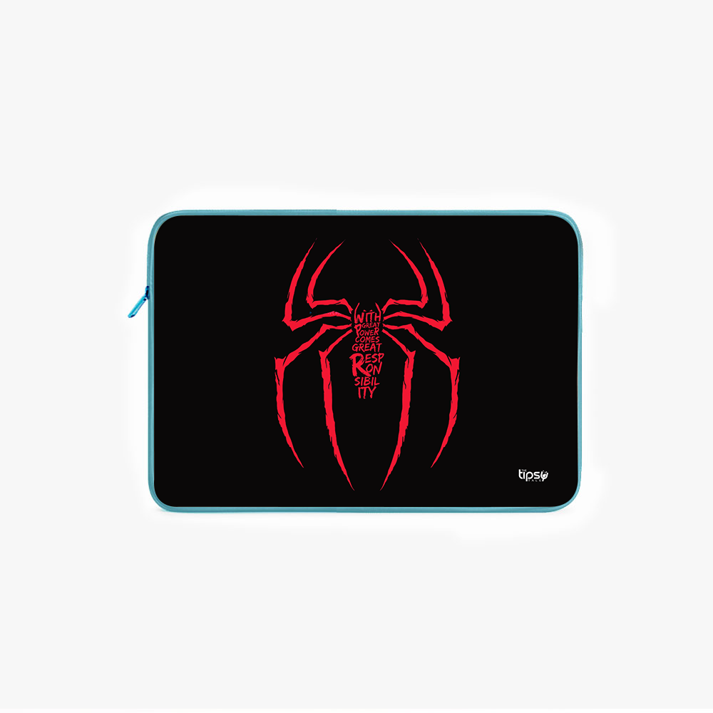 "SPIDER MAN'S MOTTO" Laptop Sleeves:Bold Modern Design for Every Size