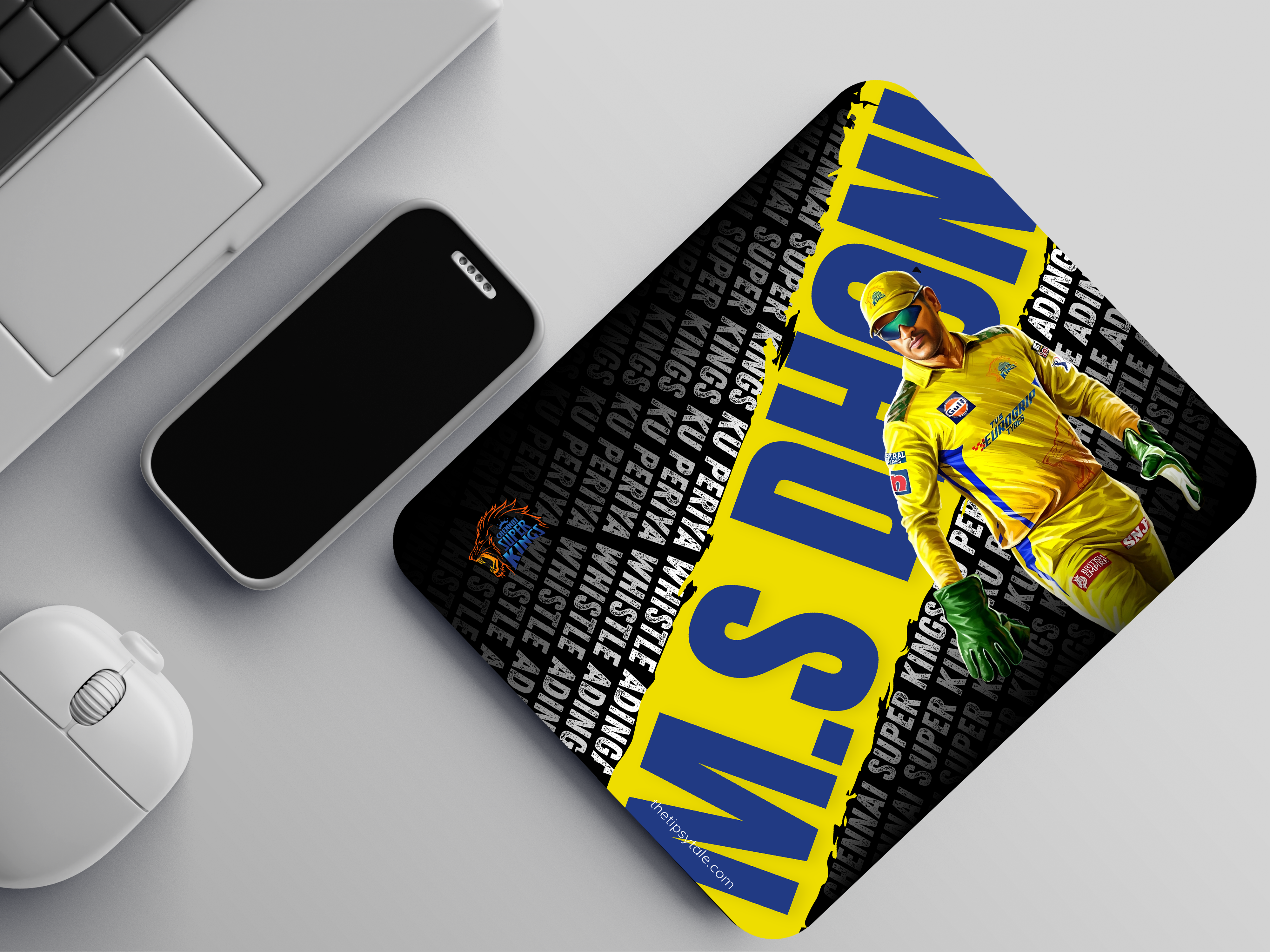 "CSK'S DHONI" Mousepad Enhance Your Workspace with Style