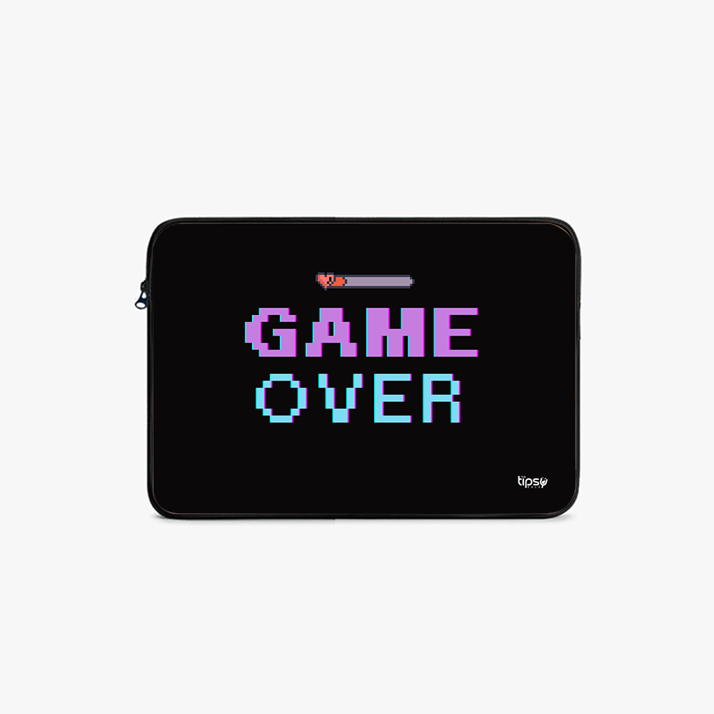 "GAME OVER" Laptop Sleeves:Bold Modern Design for Every Size