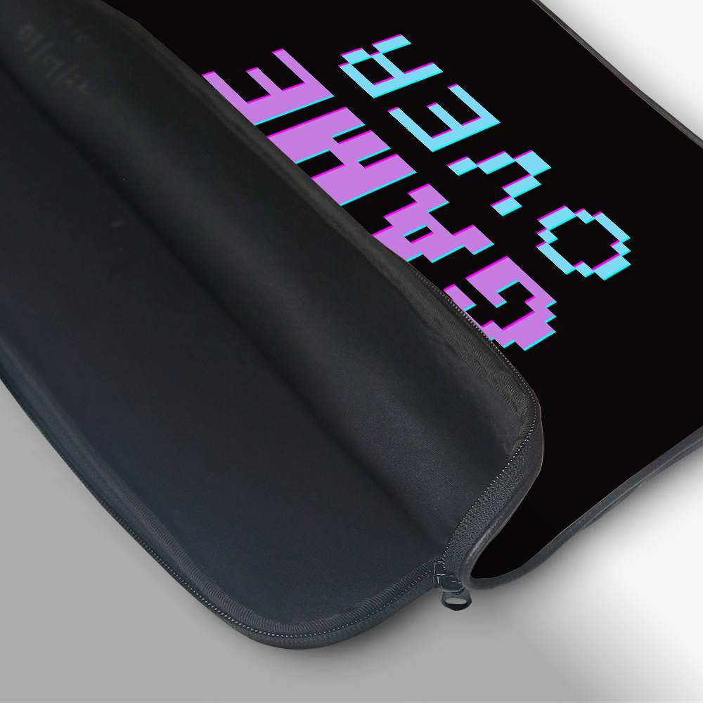 "GAME OVER" Laptop Sleeves:Bold Modern Design for Every Size