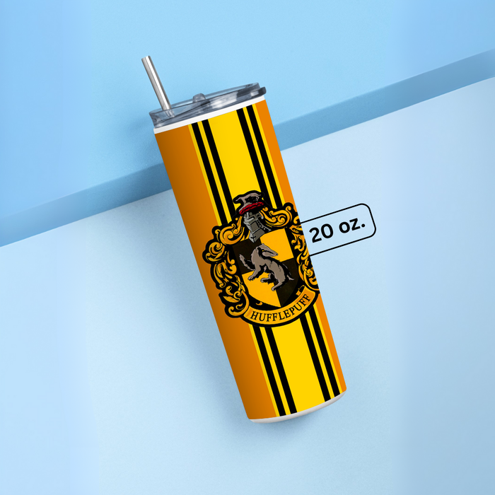 "HUFFLEPUFF" Tumbler with Metal Straw
