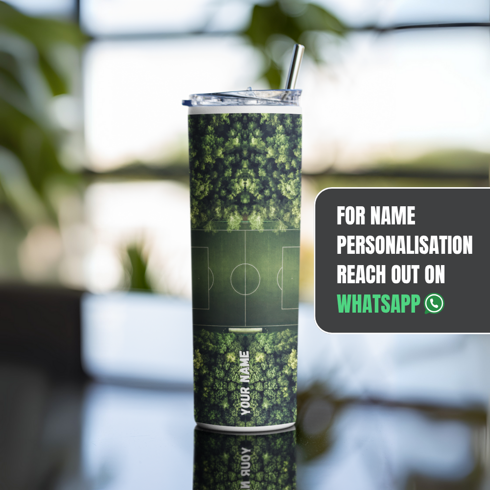 "FOOTBALL IN NATURE" Tumbler with Metal Straw