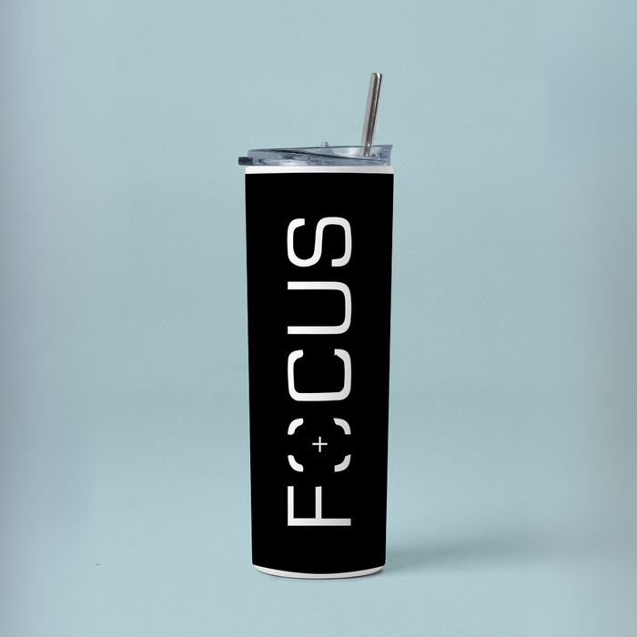 "FOCUS" Tumbler with Metal Straw