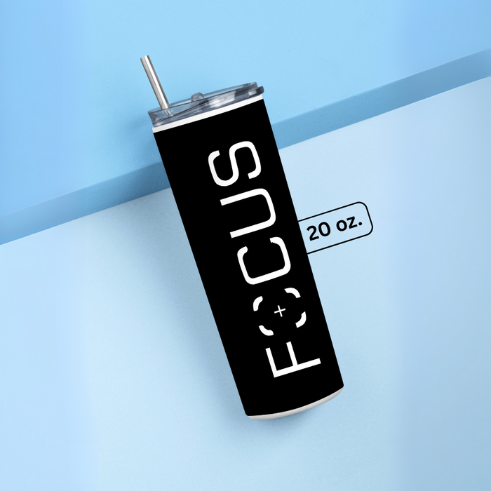 "FOCUS" Tumbler with Metal Straw