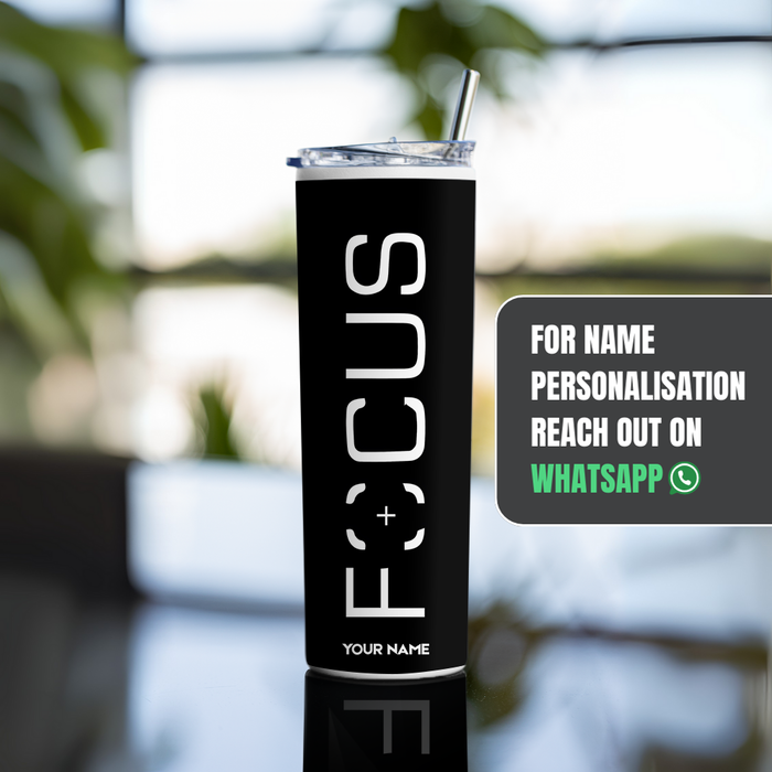 "FOCUS" Tumbler with Metal Straw