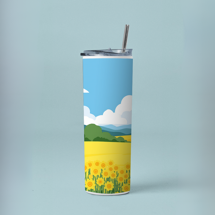"COUNTRYSIDE" Tumbler with Metal Straw