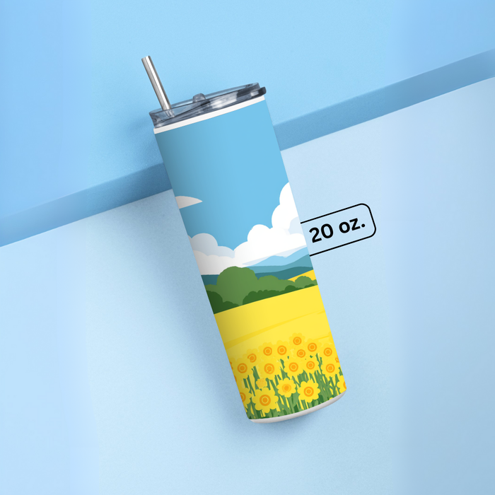 "COUNTRYSIDE" Tumbler with Metal Straw