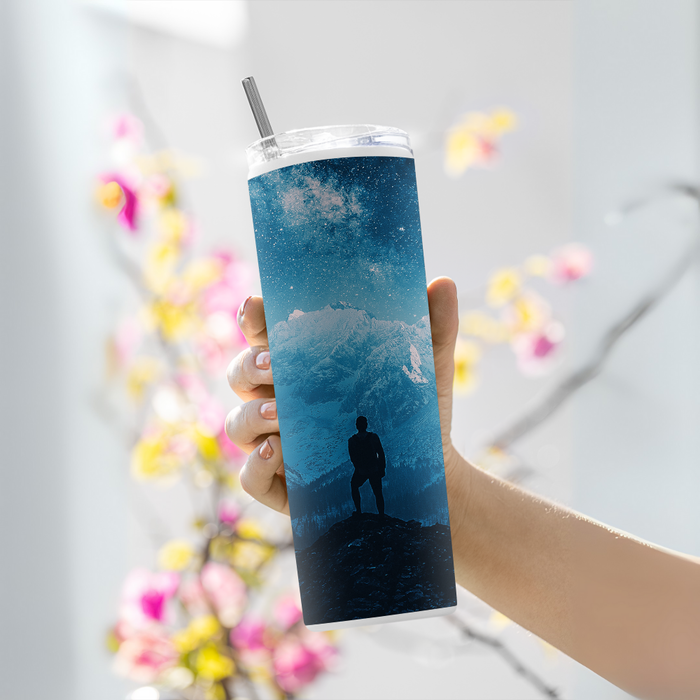 "MILKY WAY - MOUNTAINS" Tumbler with Metal Straw