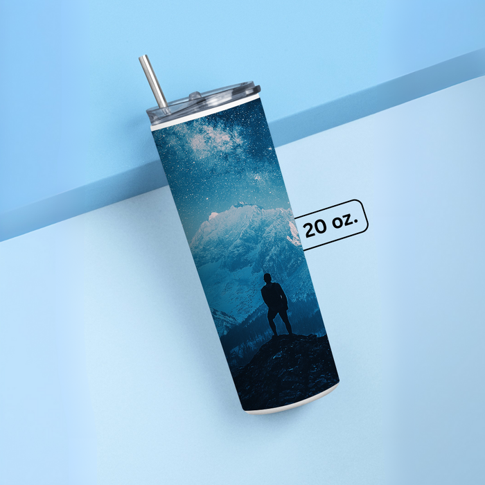"MILKY WAY - MOUNTAINS" Tumbler with Metal Straw