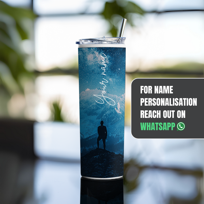 "MILKY WAY - MOUNTAINS" Tumbler with Metal Straw