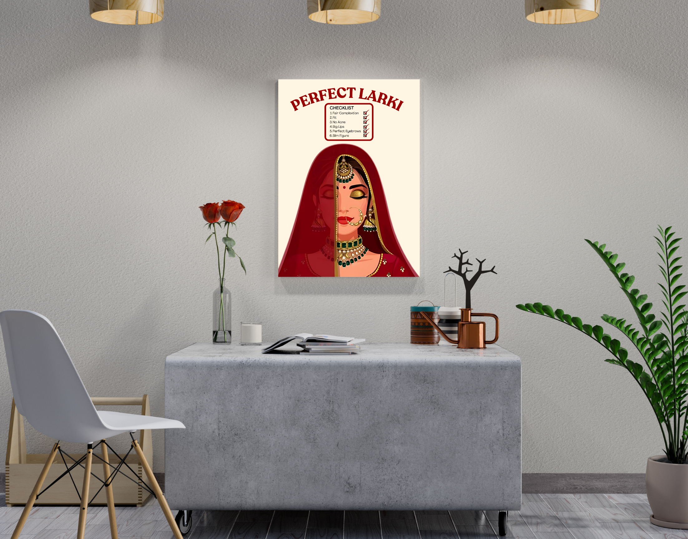 "PERFECT LARKI-WOMEN EDITION"- Shiny & Sturdy Metallic Poster  Art That Pops & Sticks (Literally!)