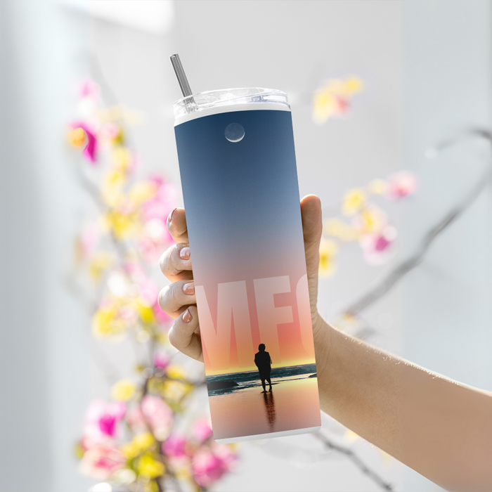 "COMFORT IN SEA" Tumbler with Metal Straw