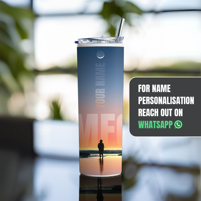 "COMFORT IN SEA" Tumbler with Metal Straw