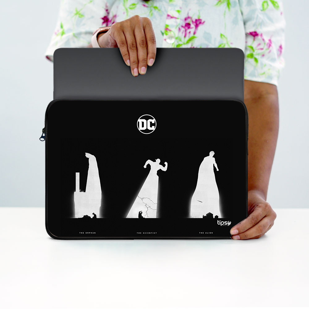 "DC HEROES- Superman, Batman & Flash" Laptop Sleeves:Bold Modern Design for Every Size