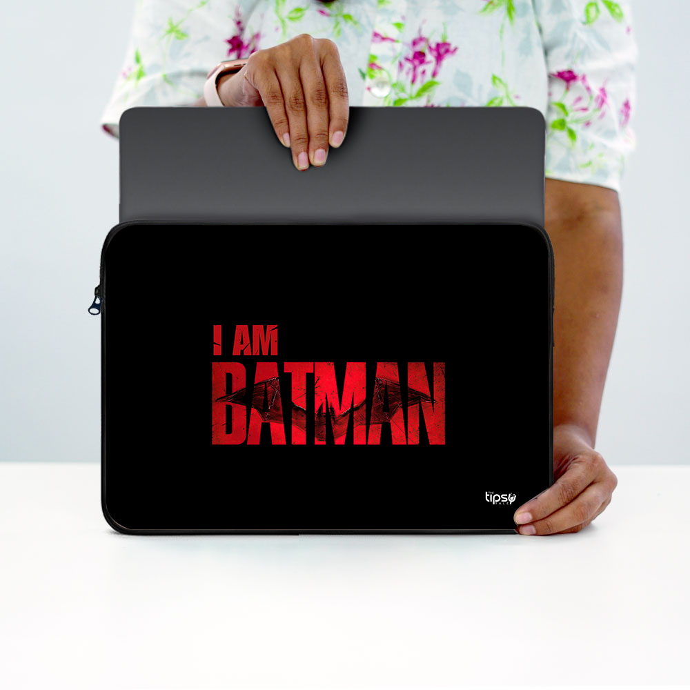 "I AM BATMAN" Laptop Sleeves:Bold Modern Design for Every Size