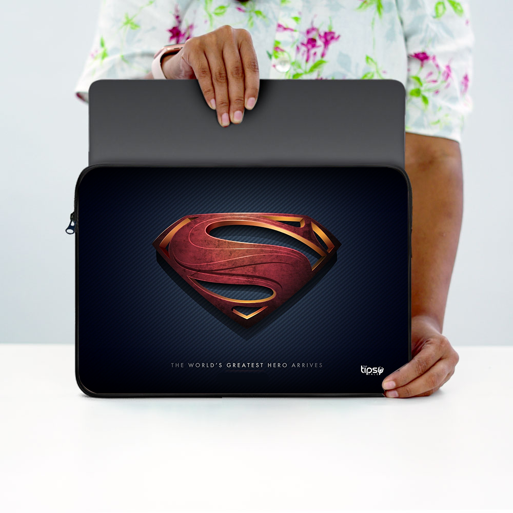"WORLD'S GREATEST HERO - SUPERMAN" Laptop Sleeves:Bold Modern Design for Every Size