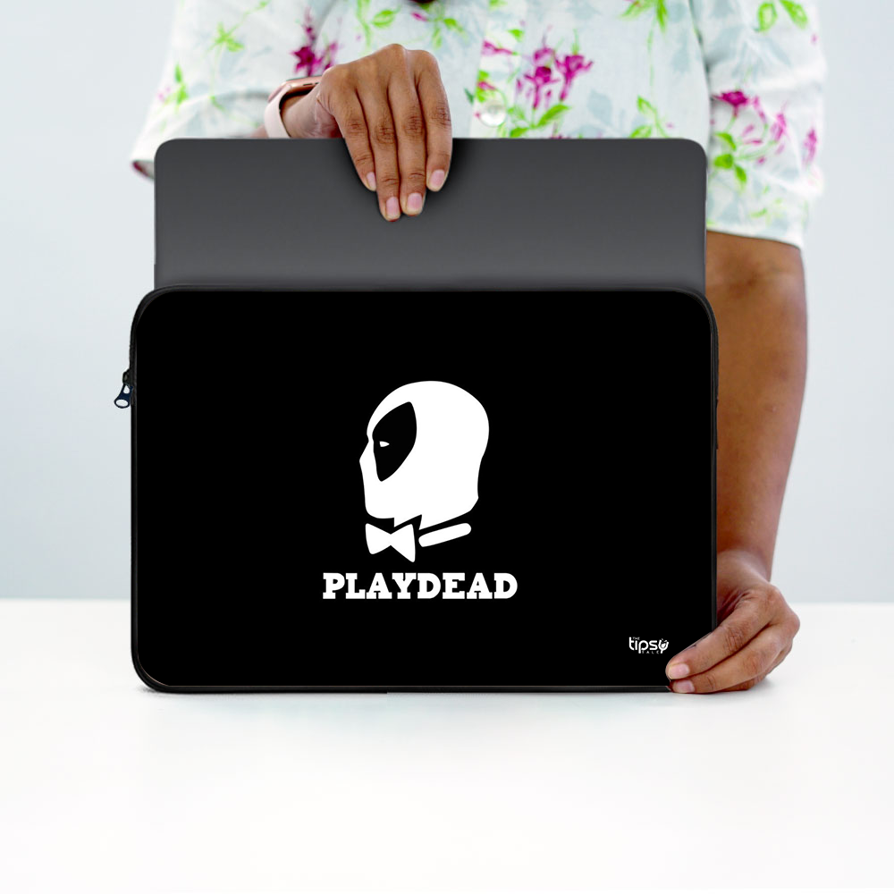 "PLAY DEAD - DEADPOOL VERSION" Laptop Sleeves:Bold Modern Design for Every Size