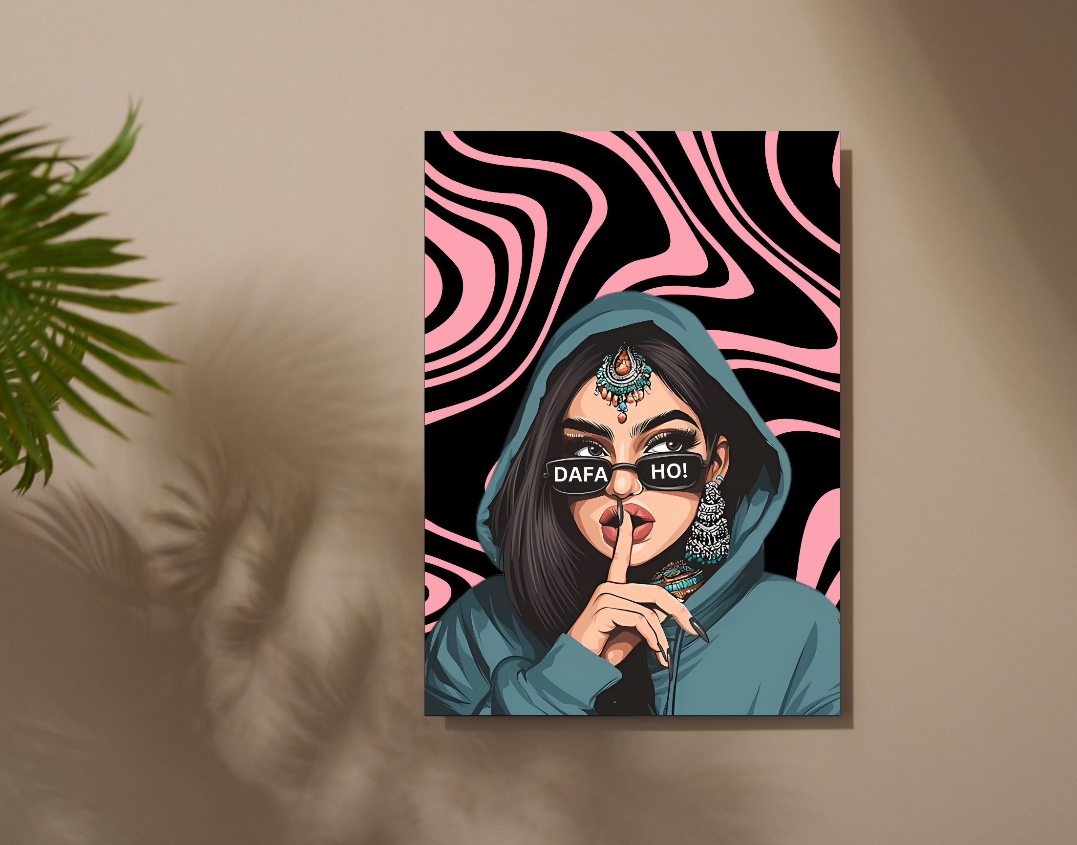 "DAFA HO-WOMEN EDITION"- Shiny & Sturdy Metallic Poster  Art That Pops & Sticks (Literally!)