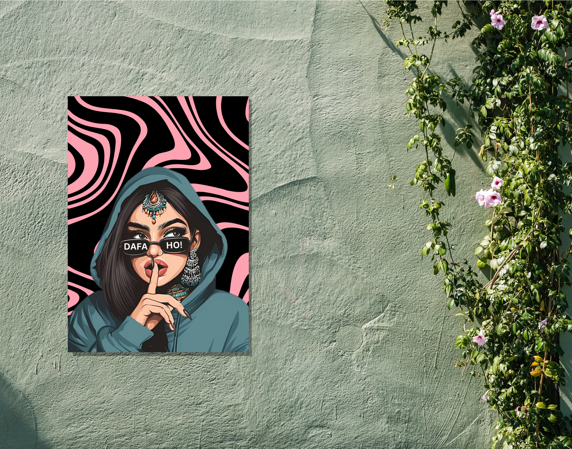 "DAFA HO-WOMEN EDITION"- Shiny & Sturdy Metallic Poster  Art That Pops & Sticks (Literally!)