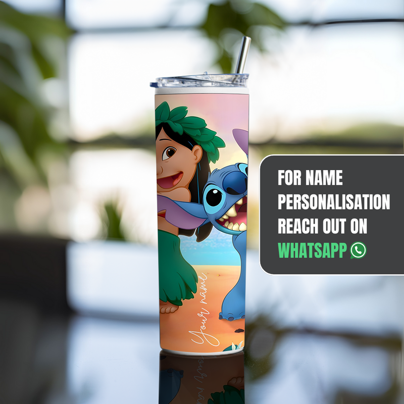 " LILO & STITCH - PARTY VIBE" Tumbler with Metal Straw