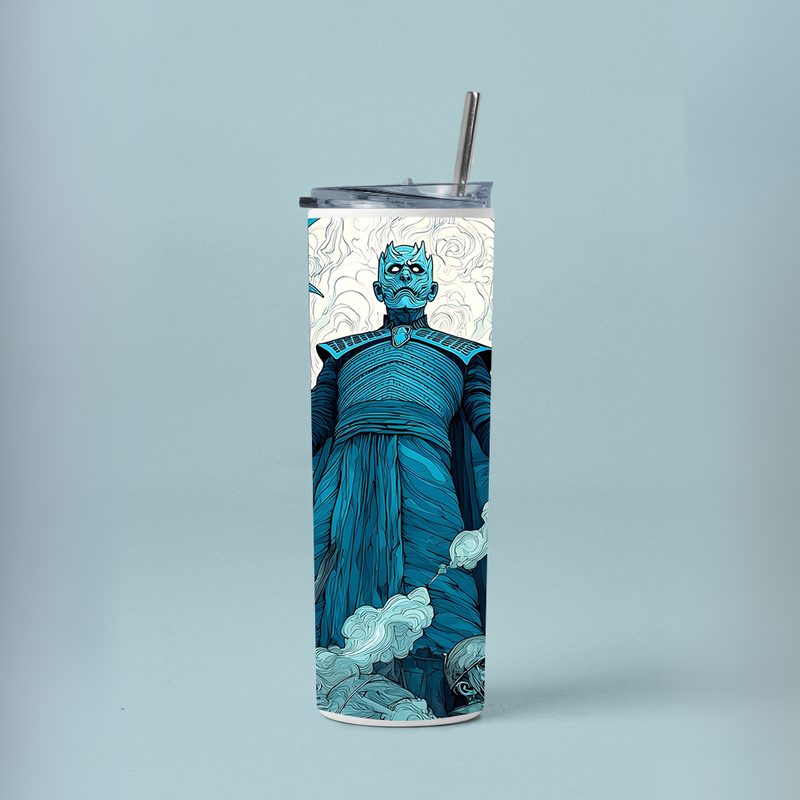 "THE NIGHT KING - GOT" Tumbler with Metal Straw