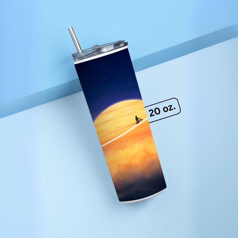 "CYCLE THE UNIVERSE" Tumbler with Metal Straw