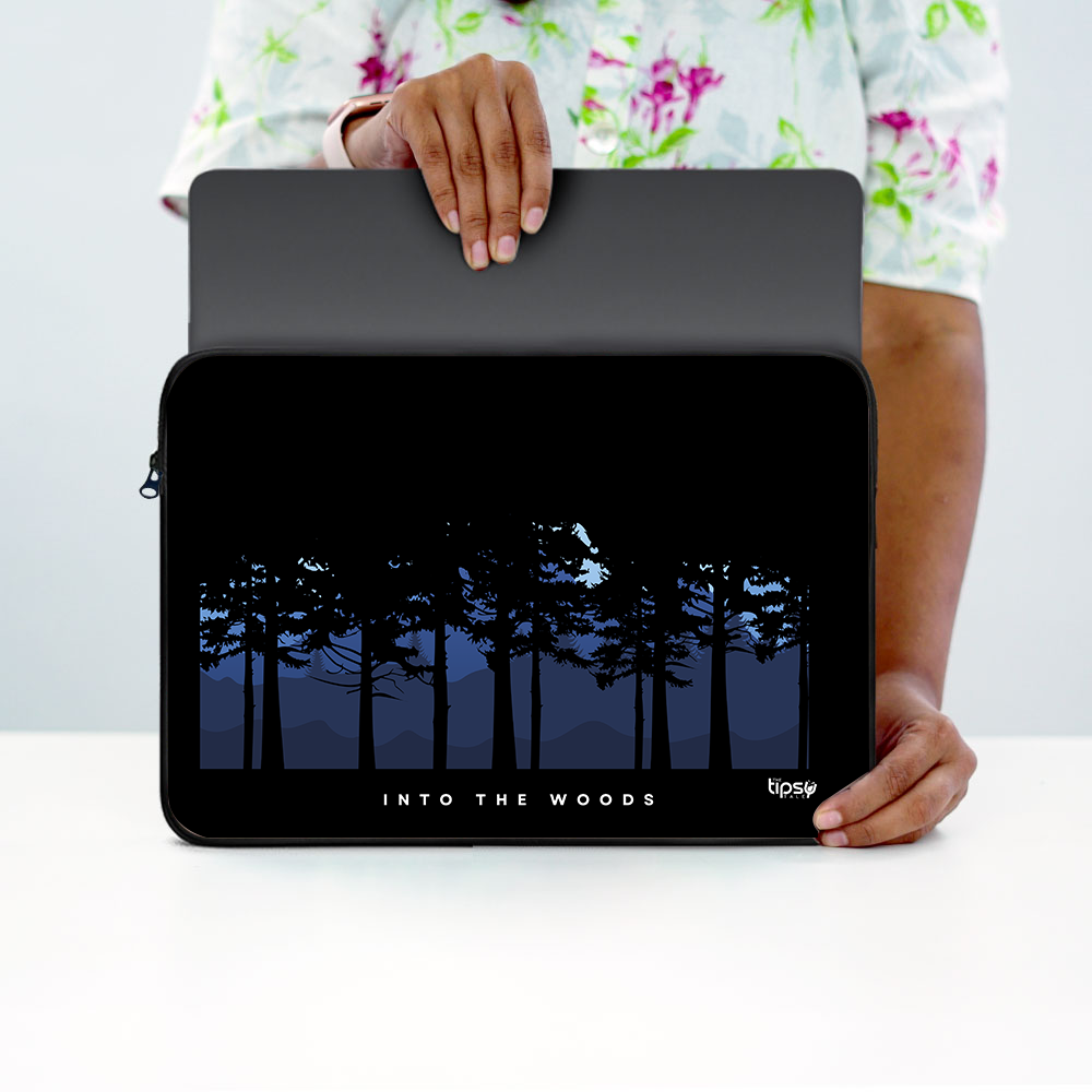"IN TO THE WOODS" Laptop Sleeves:Bold Modern Design for Every Size