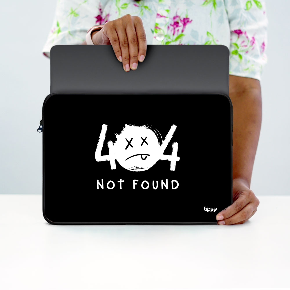 "404 NOT FOUND" Laptop Sleeves:Bold Modern Design for Every Size