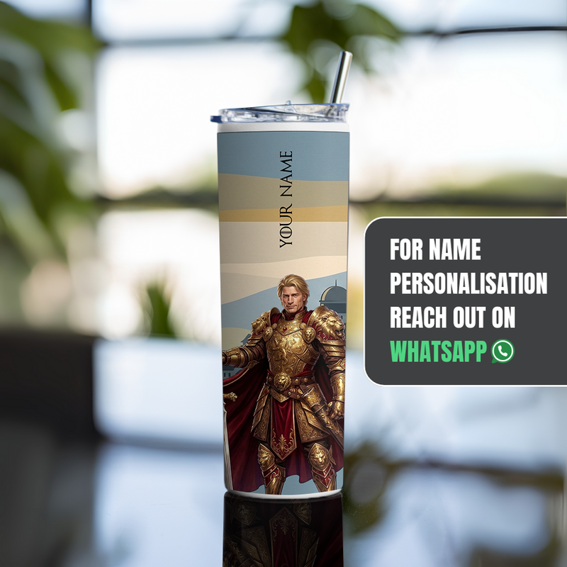 "JAIME LANNISTER FROM GOT" Tumbler with Metal Straw